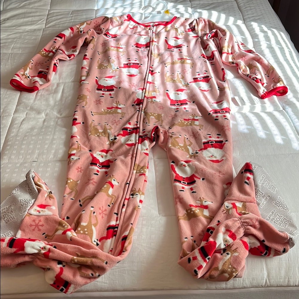 Jammies, Christmas, full zip, no slide feet. Size youth 10. Carter’s. NEW!